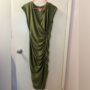 Premier Asymmetrical Olive Dress NWOT (RSB Bin 4) Size 4